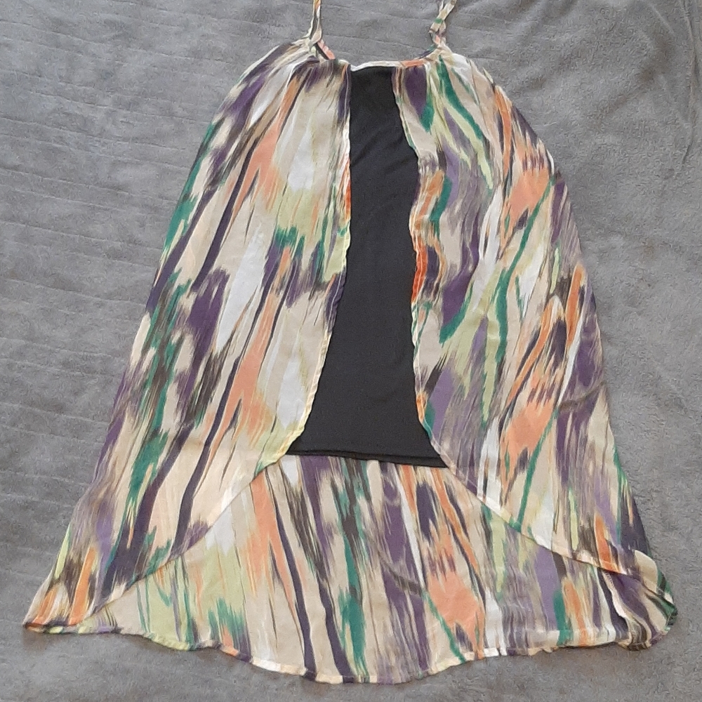 Multi colored Hi ~Low Mini Dress